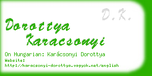 dorottya karacsonyi business card